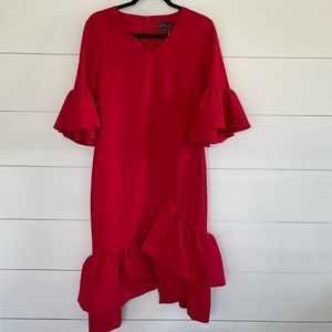 Gracia Scarlet Asymmetrical Dress